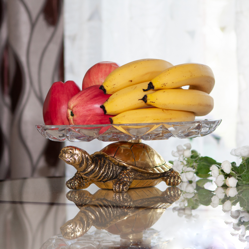 52075 Фруктовница-конфетница Черепаха 6 Бронза BOGACHO 4627155818456