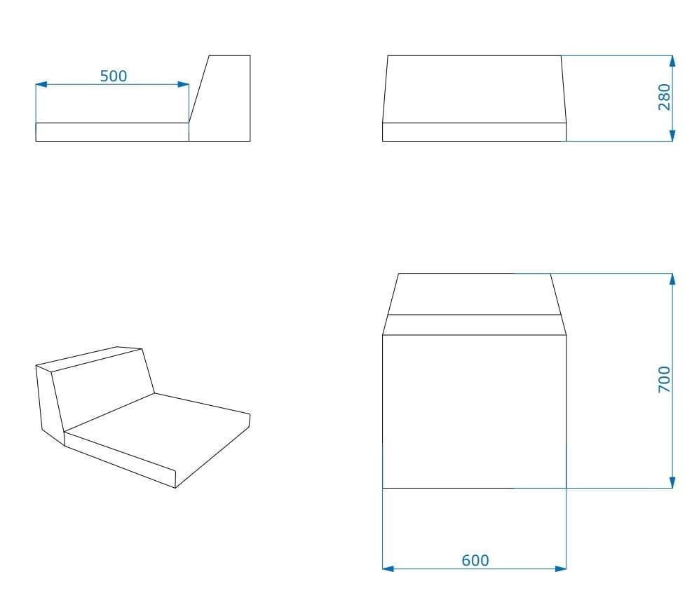 QM пена ступени подушки Quinze & Milan STAIR SEAT ARCH-00123535 - Вид №7