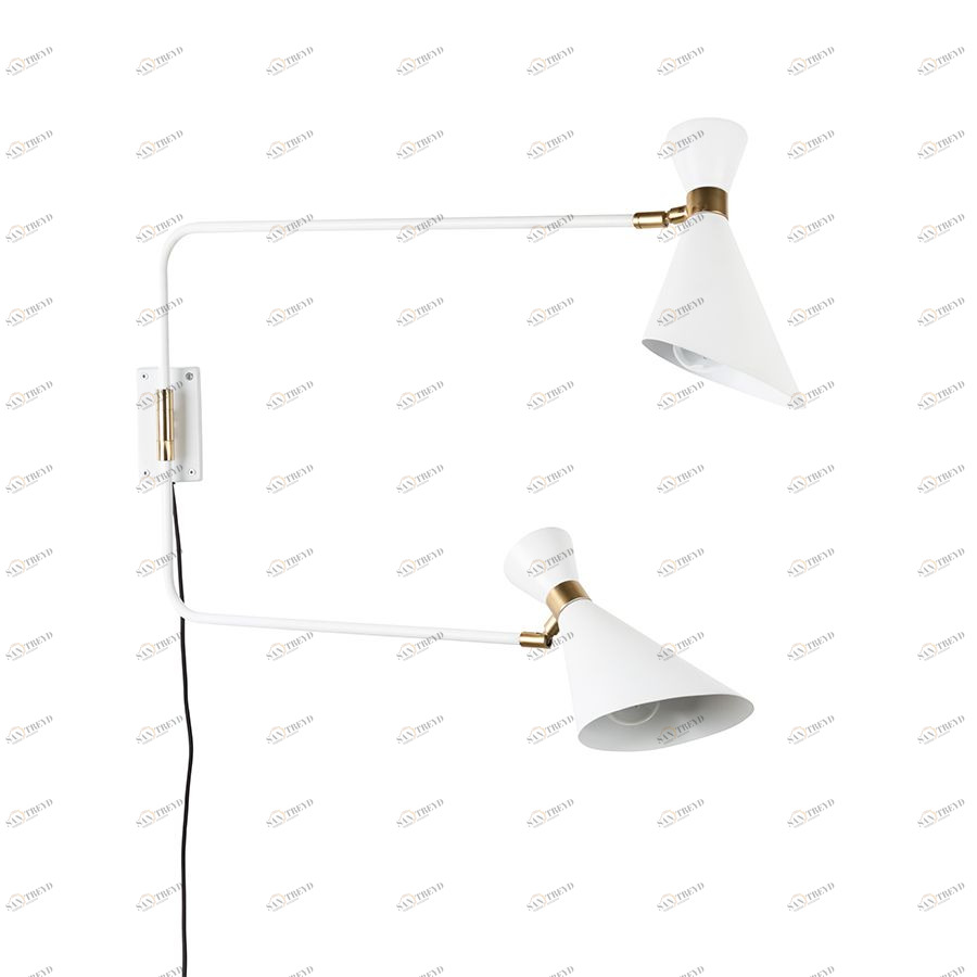 Лампа настенная Shady Double, белая Zuiver 5400019