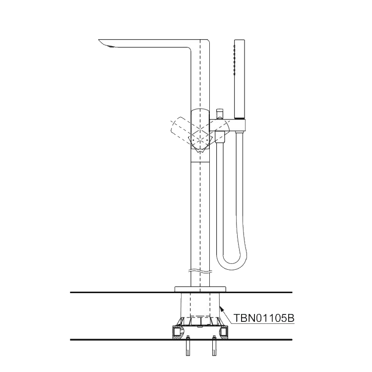 TOTO ОСНОВАНИЕ СМЕСИТЕЛЯ TBN01105R  - Вид №1