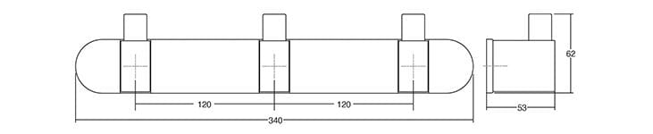 Настенная вешалка из дуба и Замака Viefe Кейси ARCH-00004503 - Вид №1