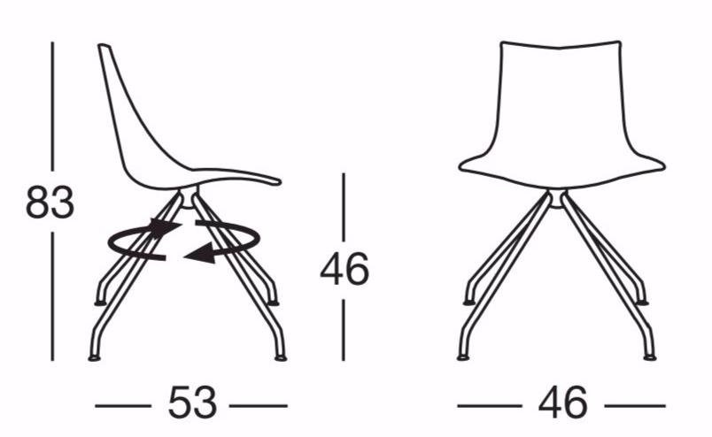 SCAB DESIGN Кресло вращающееся на козелке Zebra sun-id-1392504 - Вид №3