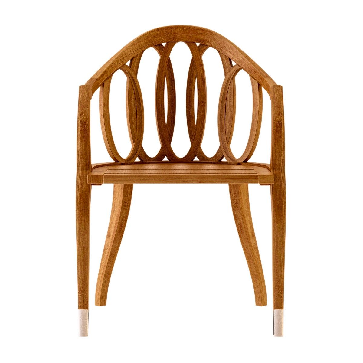 Стул для сада из тикового дерева с подлокотниками ASTELLO Тюльпан ARCH-00130624 - Вид №2