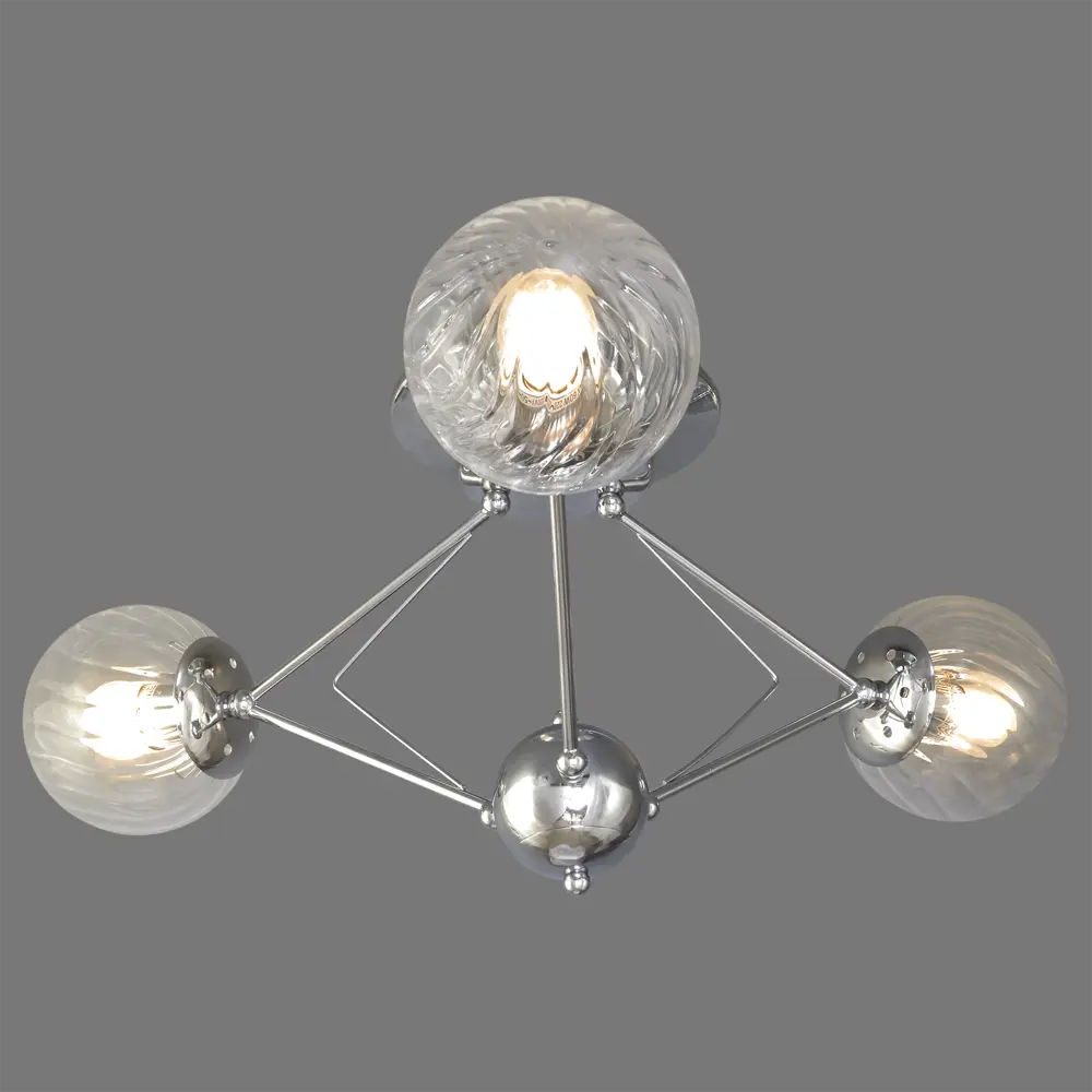 Люстра «Galaxy» 592/3PL 3хЕ27х60 Вт цвет никель Escada STLM-2171006 - Вид №2