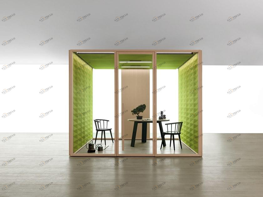 Citterio Акустический офисный остров из дерева и стекла sun-id-1369862