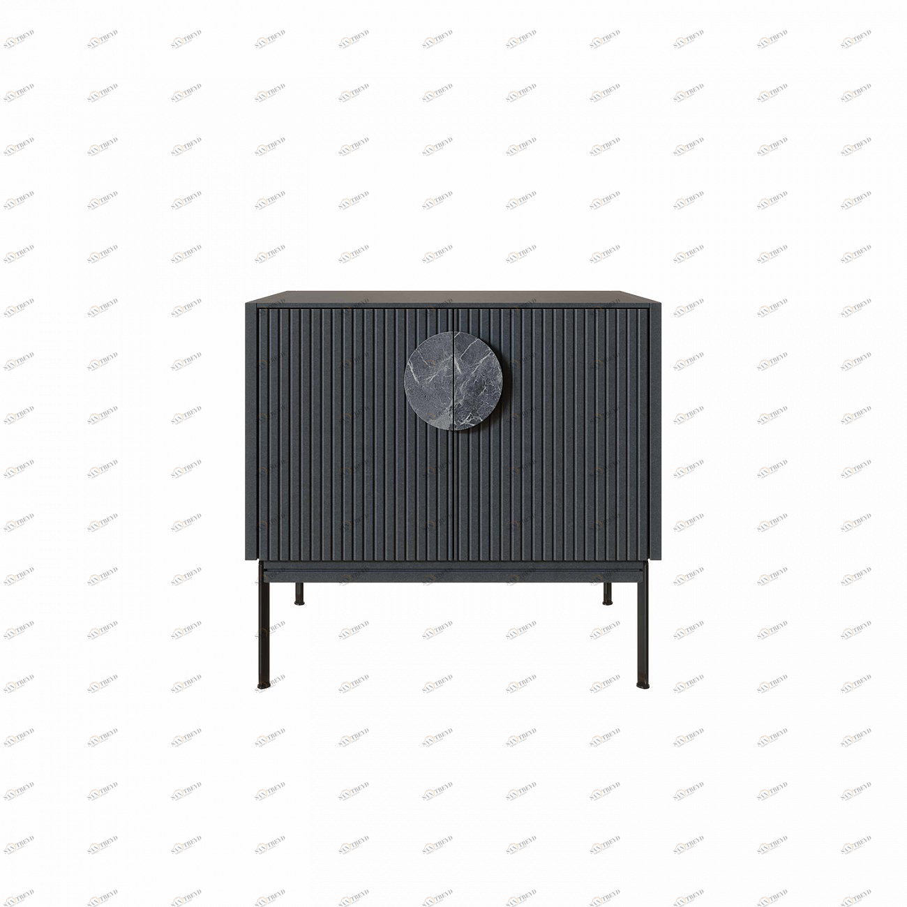 Тумба с дверцами 61х64 см серая Alto BRAGIN DESIGN LIVING 00-3862456 Серый