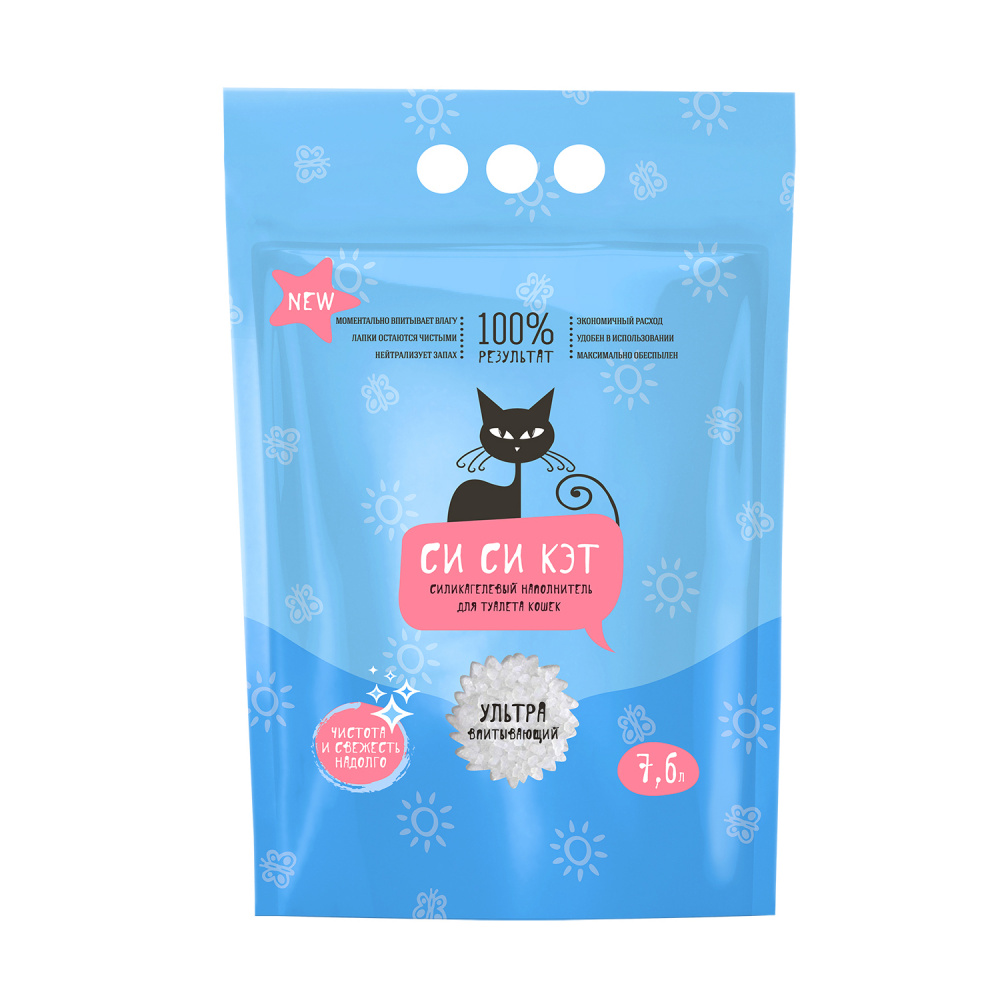 ПР0058649 Наполнитель для кошачьего туалета СИ СИ КЭТ силикагелевый 7,6л СиСиКэт 