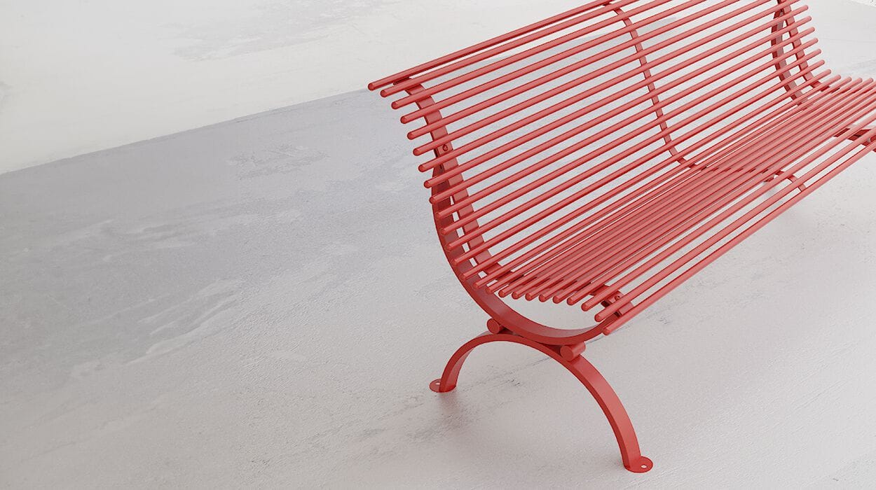 Металлическая прямая скамья со спинкой DIMCAR ARCH-00147343 - Вид №1