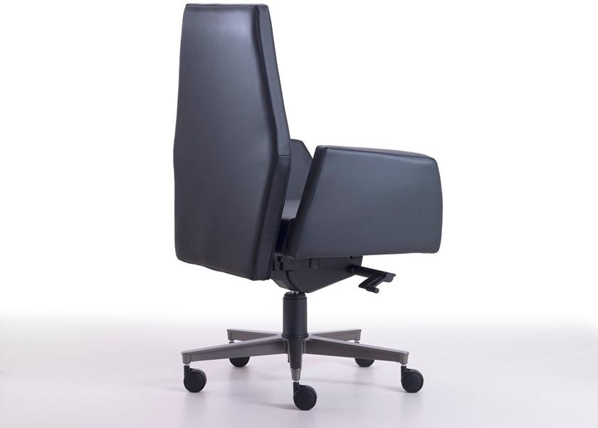 i 4 Mariani Кожаное кресло руководителя с подлокотниками на колесиках со средней спинкой Kefa sun-id-1465604 - Вид №3