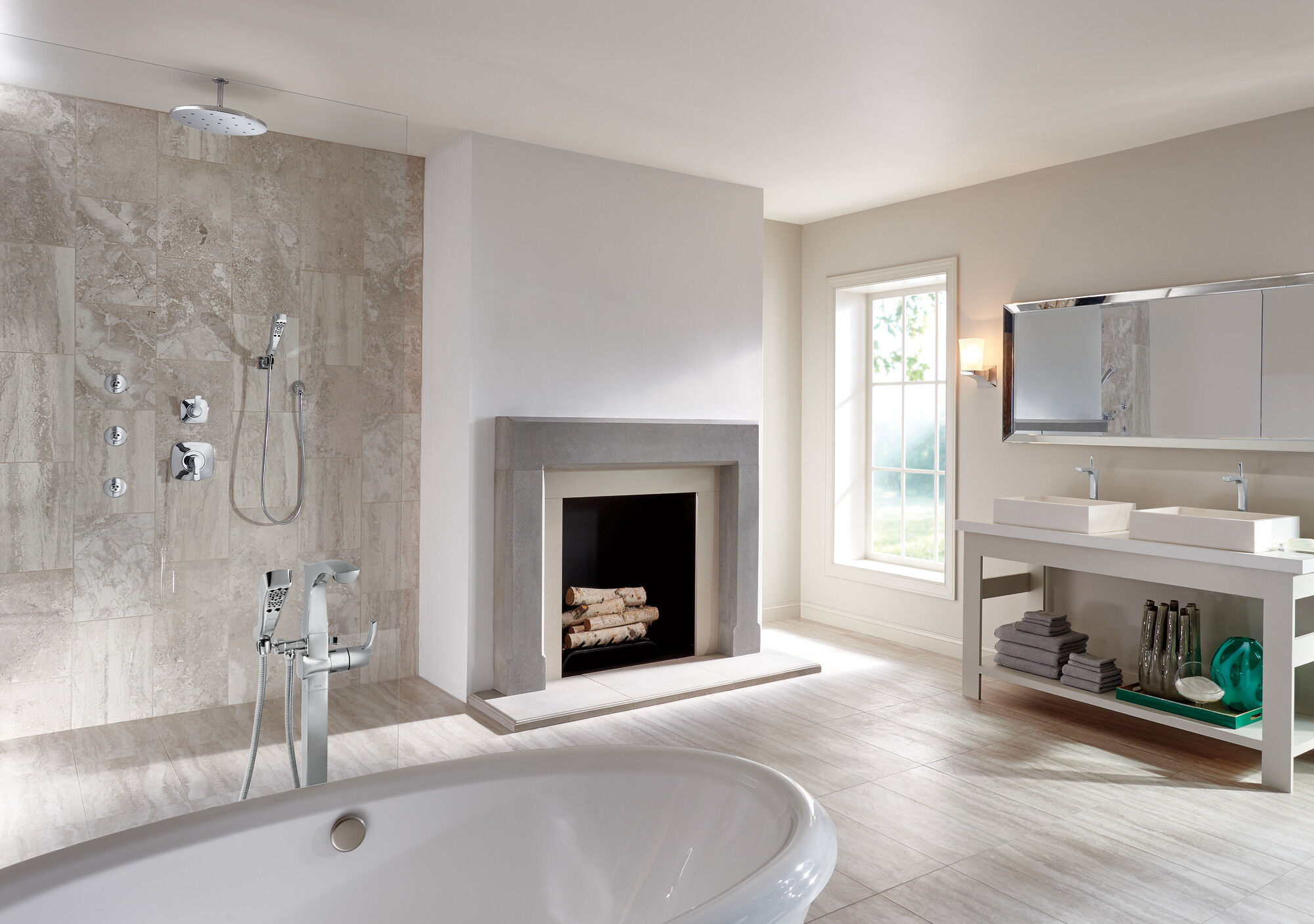 T17T052-PN Трим только для клапана серии TempAssure® 17T Delta Faucet Tesla Полированный никель - Вид №1