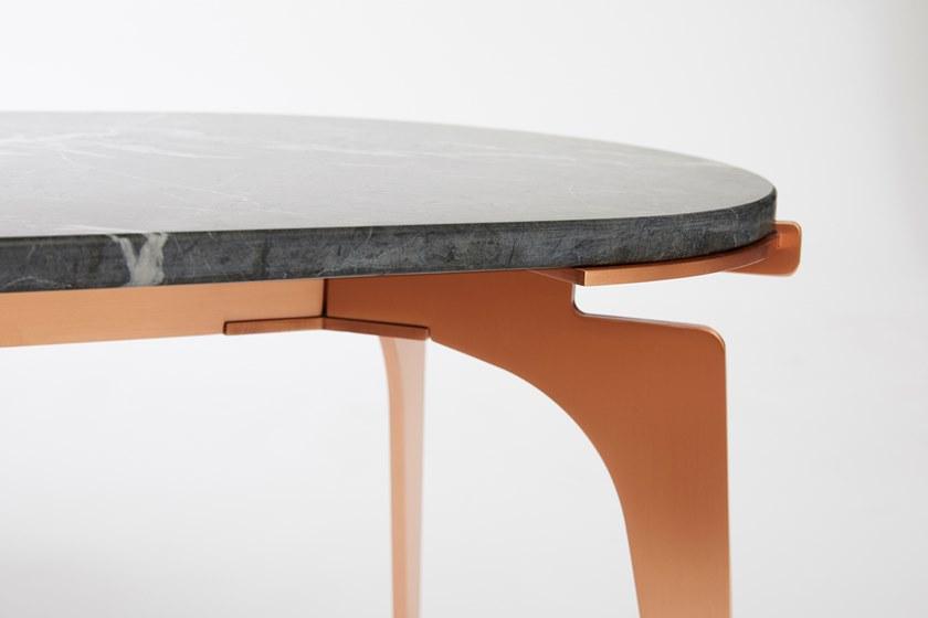 GABRIEL SCOTT Высокий овальный мраморный стол Prong sun-id-1461746 - Вид №8