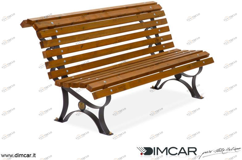 DIMCAR Металлическая скамейка в классическом стиле со спинкой Elite 1128