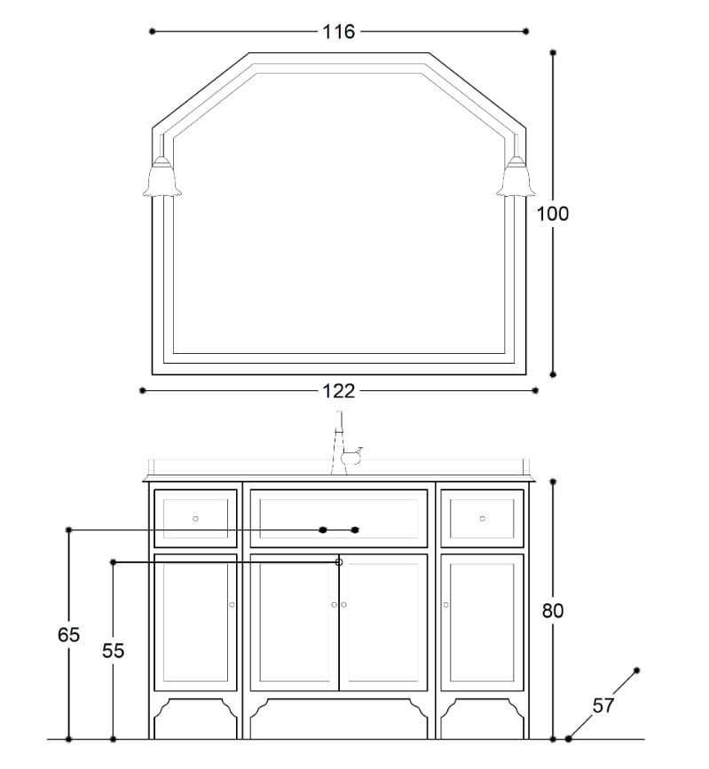 Напольный умывальник с дверцами Gaia Mobili Classic ARCH-00114168 - Вид №2