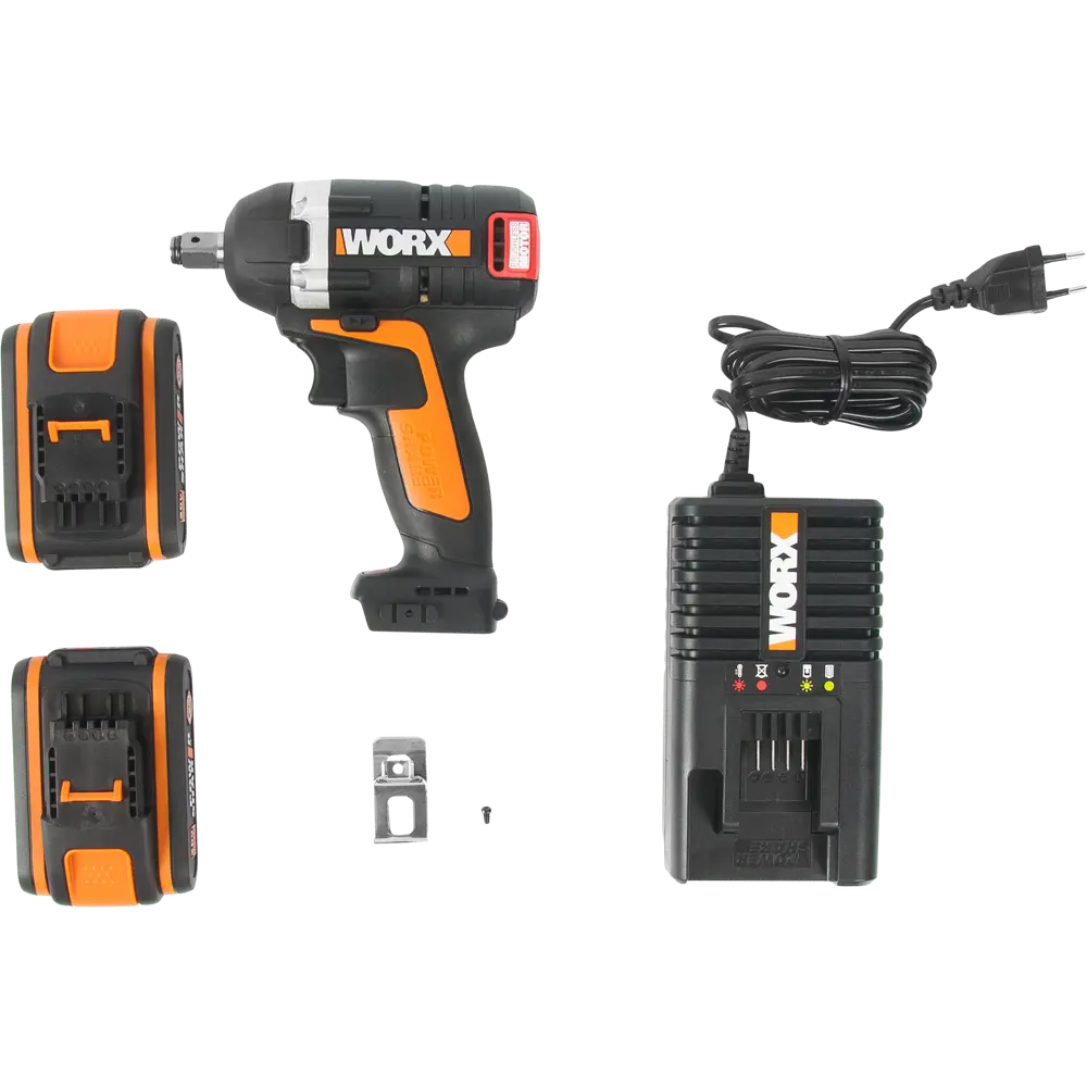 Гайковерт бесщеточный ударный Worx WX279, 20 В Li-ion 2x2 Ач, 300 Нм STLM-2176203 - Вид №4