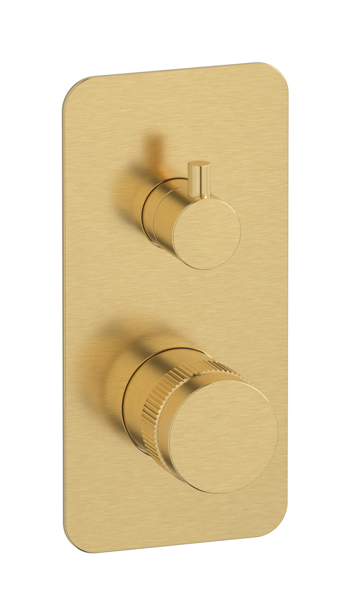 Комплект внешних частей для настенного прогрессивного смесителя на 3 потребителя. WE ARE IB rx312os Brushed Gold Reflex