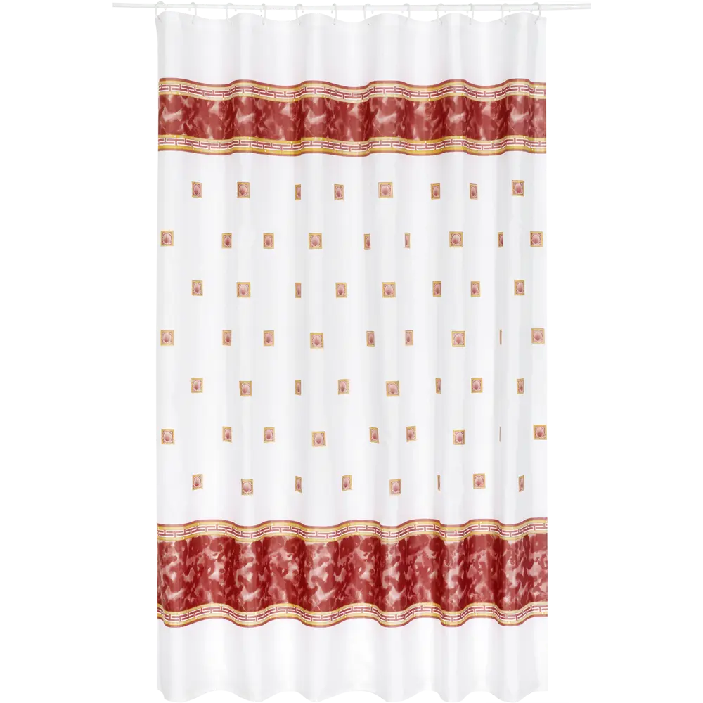 Штора для ванной комнаты «Zumrut» 180х200 см цвет красный 15475623 STLM-2150036 Santreyd - Вид №1