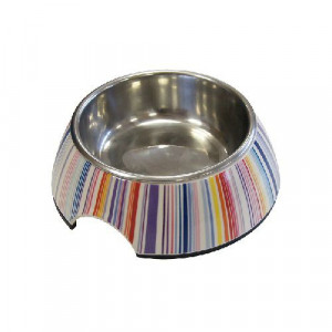 ПР0032526 Миска для животных на меламиновой подставке Полоски 0,16л SUPERDESIGN