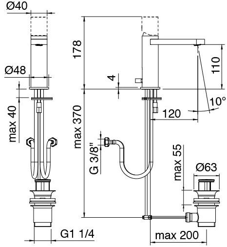 ZAZZERI Смеситель для раковины из латуни Trend x-one sun-id-1420440 - Вид №3