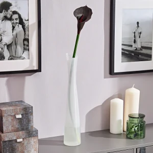 Ваза Розовая большая, цвет белый глянец