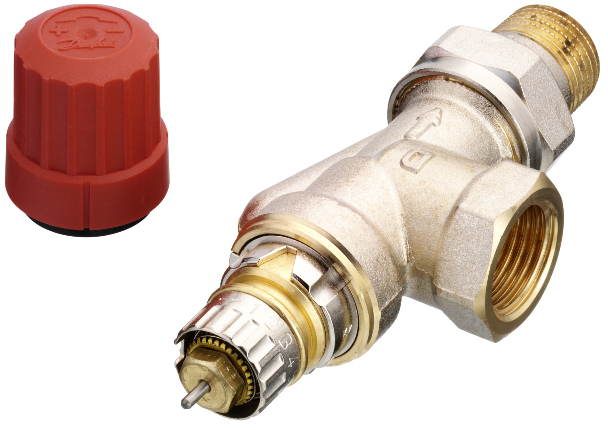 Danfoss Клапан RTR-N/RA-N для двухтрубной системы отопления Клапан термост. RA N углов хром правый 013G4239  - Вид №6