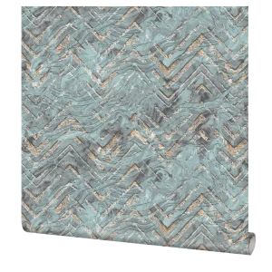 ELYSIUM Тиамат - флизелиновые обои с абстрактным узором в зелёных тонах 89402931