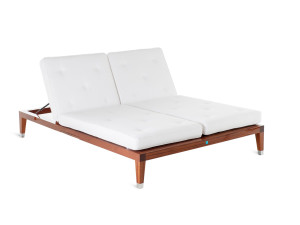 Двуспальная Садовая кровать из красного дерева и ткани