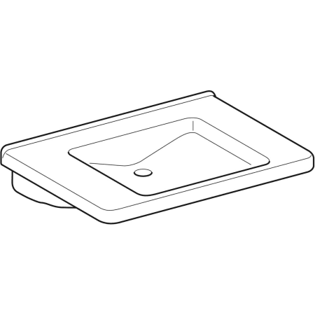 128661000 Раковина Geberit Renova Comfort Square, безбарьерная Geberit  - Вид №18