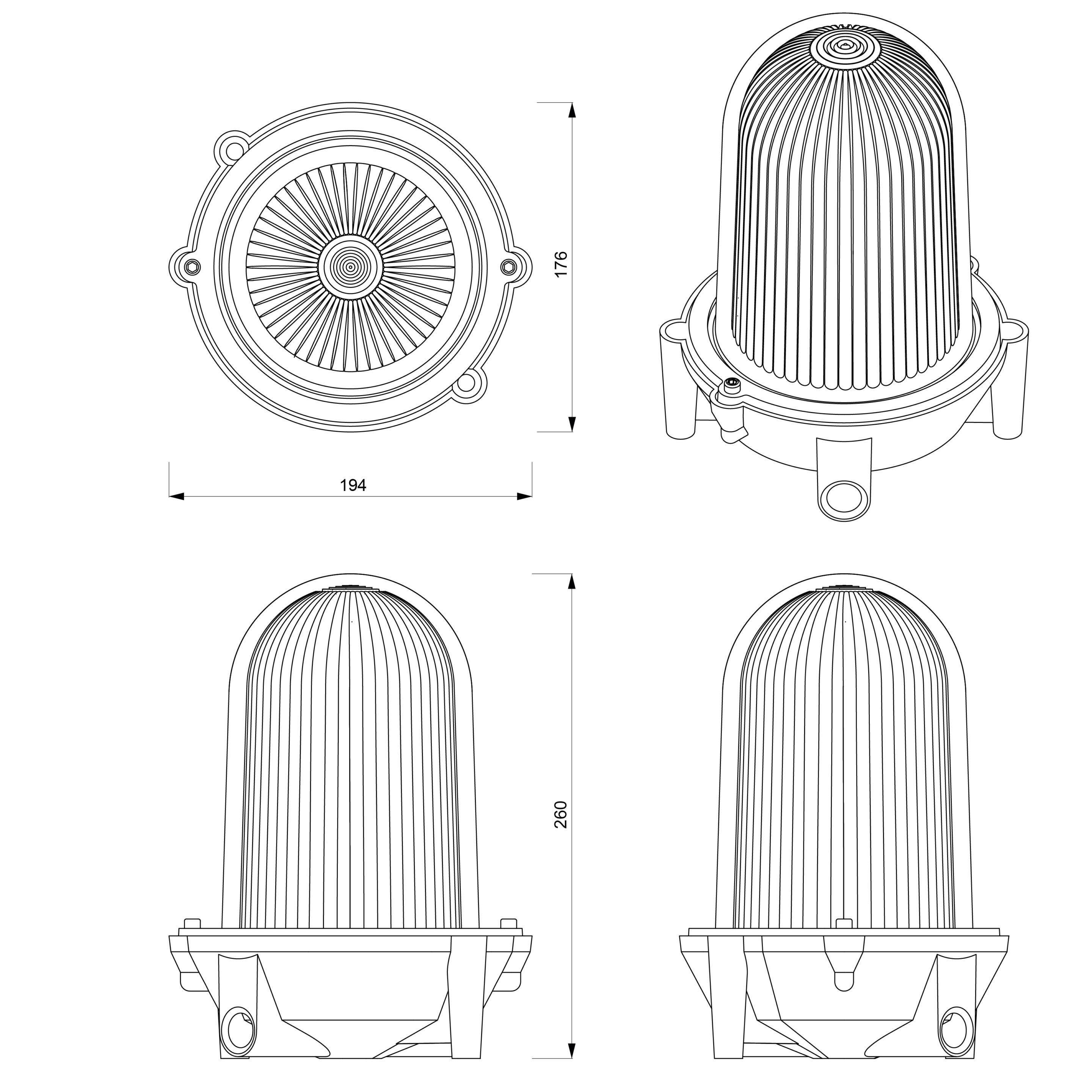 Окрашенный алюминиевый потолочный светильник Genuit Corten ARCH-00065733 - Вид №10