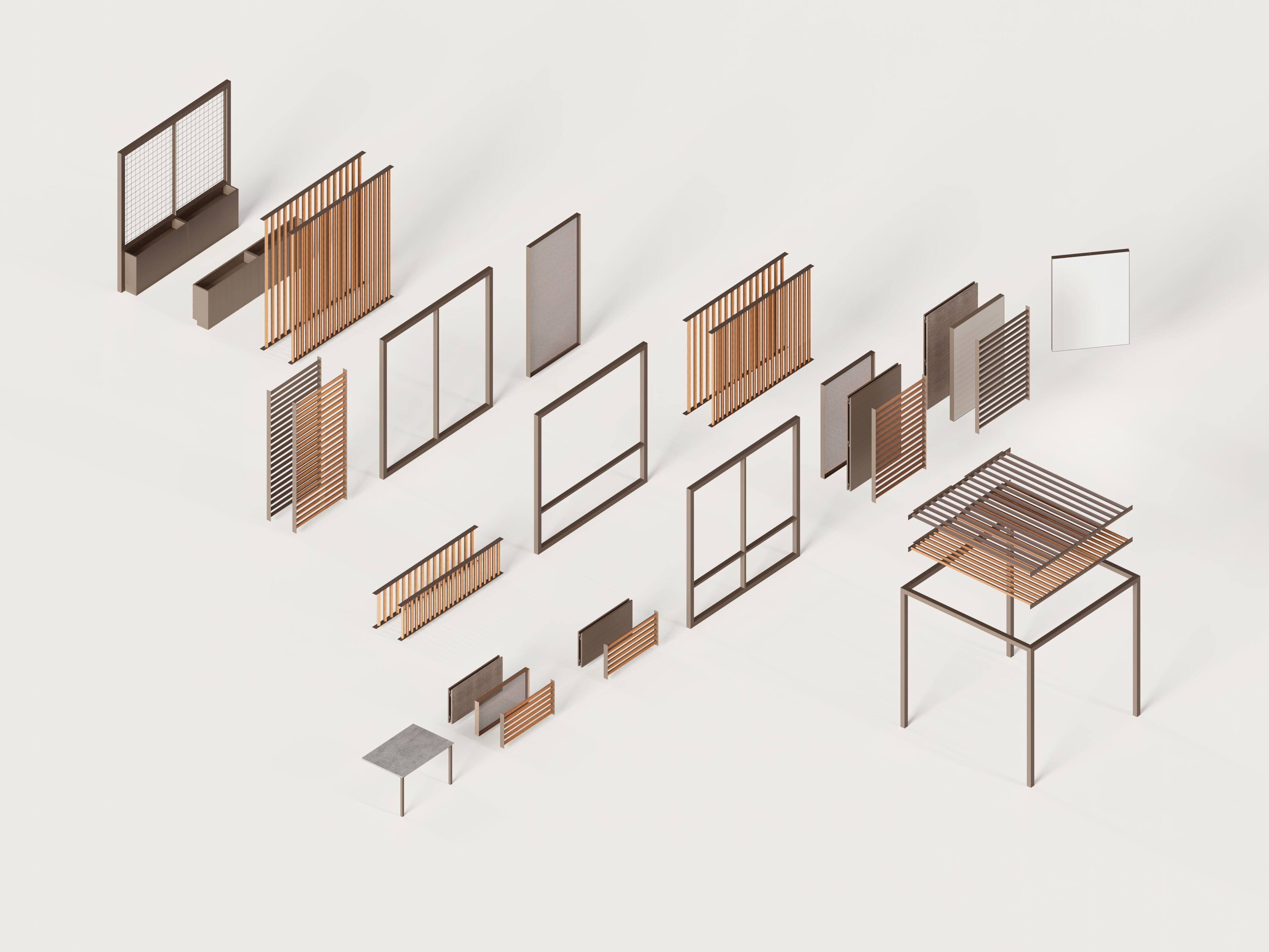 Пергола из алюминия и дерева GANDIABLASCO FLEX ARCH-00069692 - Вид №6