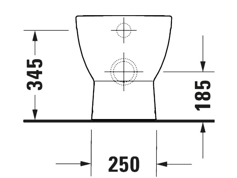Керамический туалет без пола Duravit D-Code ARCH-00047694 - Вид №3