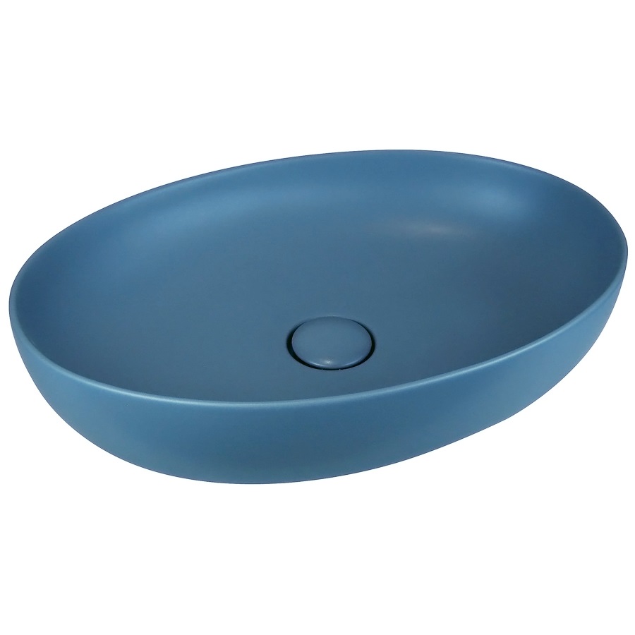 L616T0R0V0140 Раковина накладная ELITE OVAL M 555х385х140 мм без перелива Голубой матовый AeT ITALIA