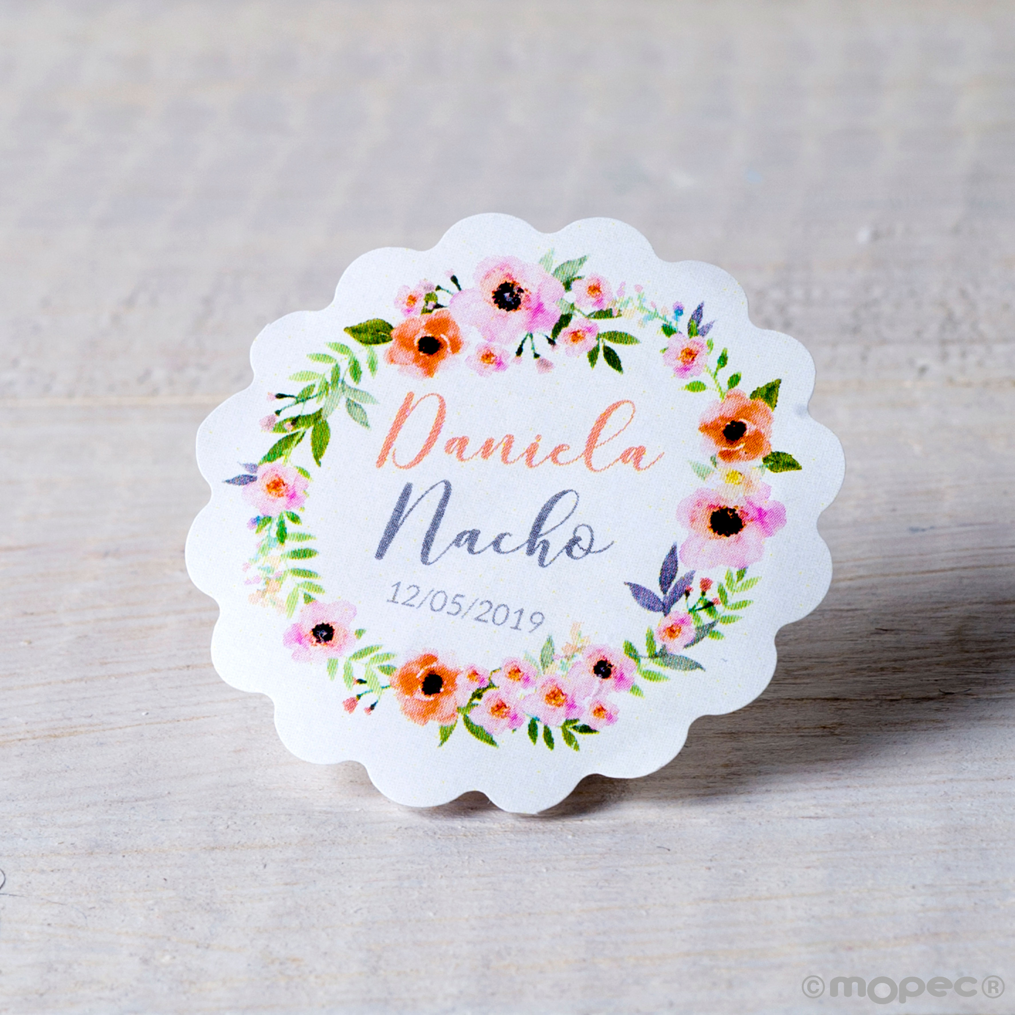 X454 PERS. 96 Наклейки с волнами «корона цветов» Dekoraniaevents Bodas 