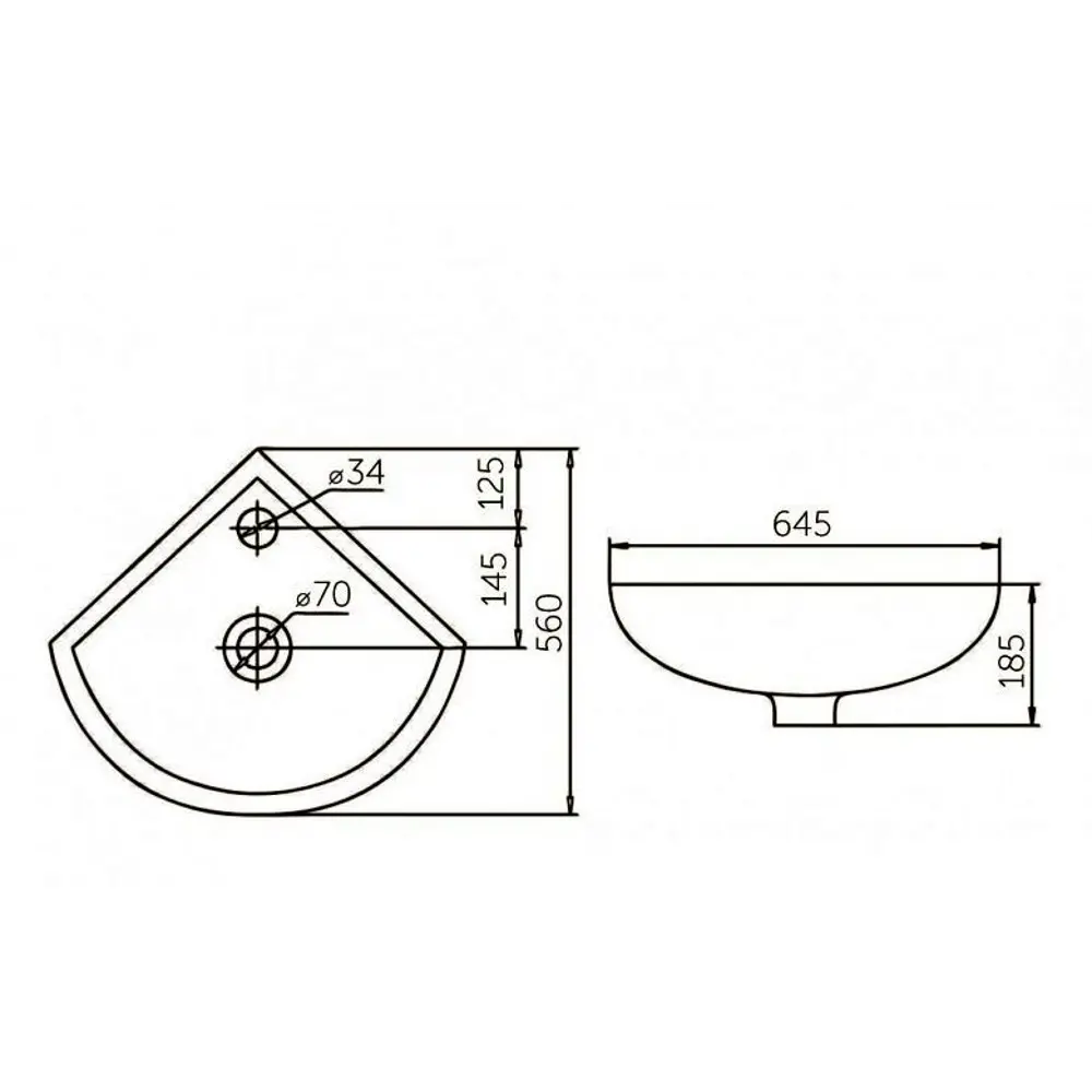 Угловая накладная раковина Rosa Элегия для компактных ванных 83593719 STLM-0042315 - Вид №4