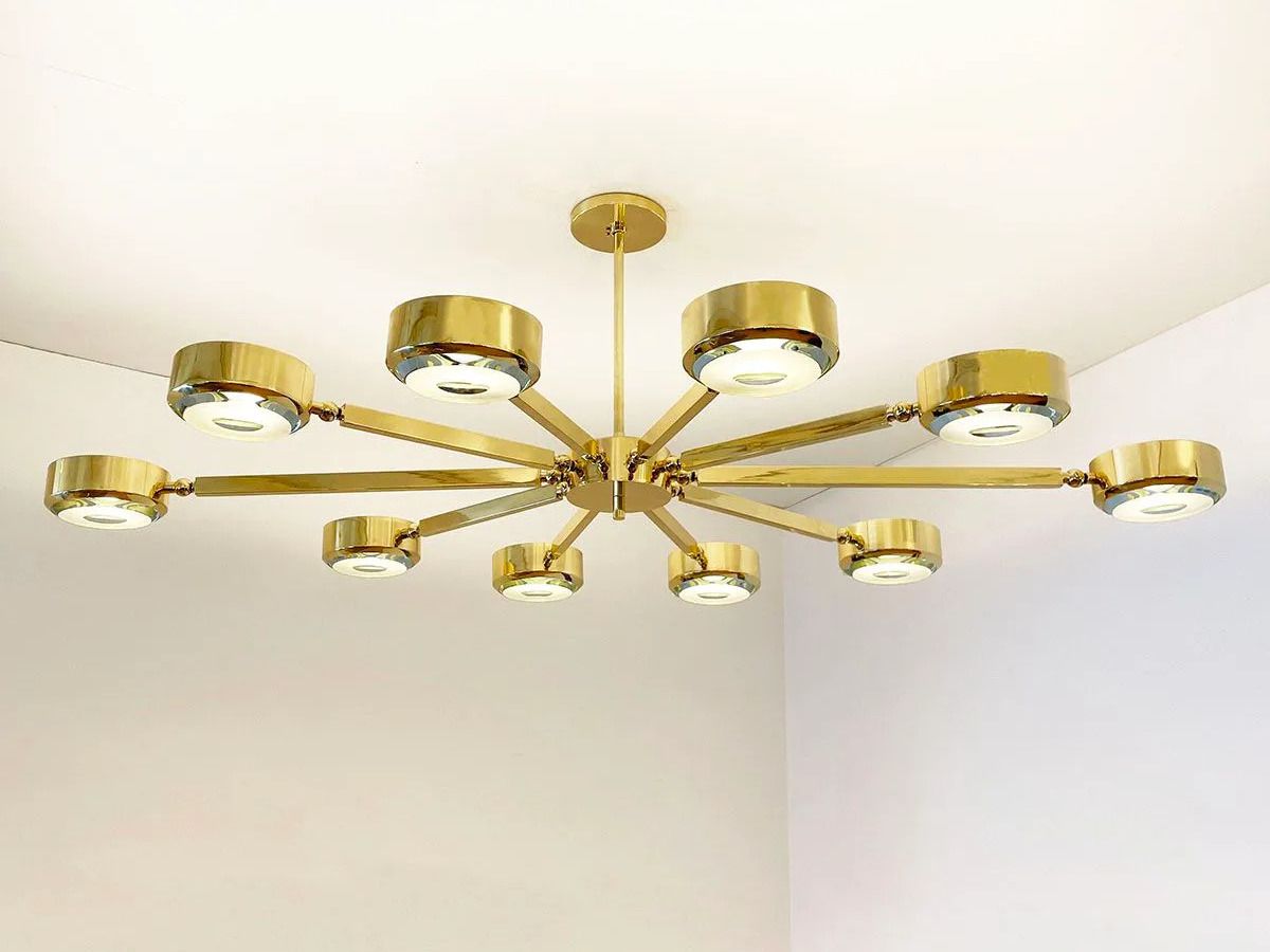 Металлический потолочный светильник GASPARE ASARO OVAL OCULUS - CARVED GLASS ARCH-00071522