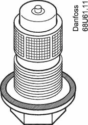 Danfoss Клапанные узлы в сборе с фильтром для клапанов TE 5 - 55 Клапанный узел №0,5 для TE 5 067B2788