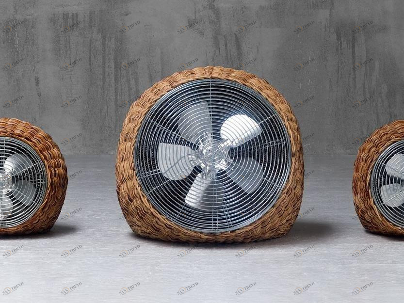 Gervasoni Напольный вентилятор из темного пулута ручной работы Wind sun-id-1413301