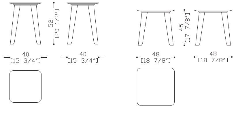 Квадратный стеклянный журнальный столик Sicis OWEN ARCH-00049612 - Вид №5