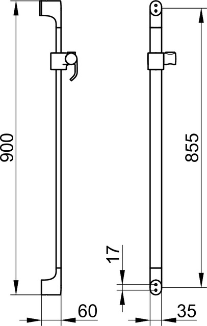 51585010900 Душевая штанга KEUCO Edition 400 - Вид №2