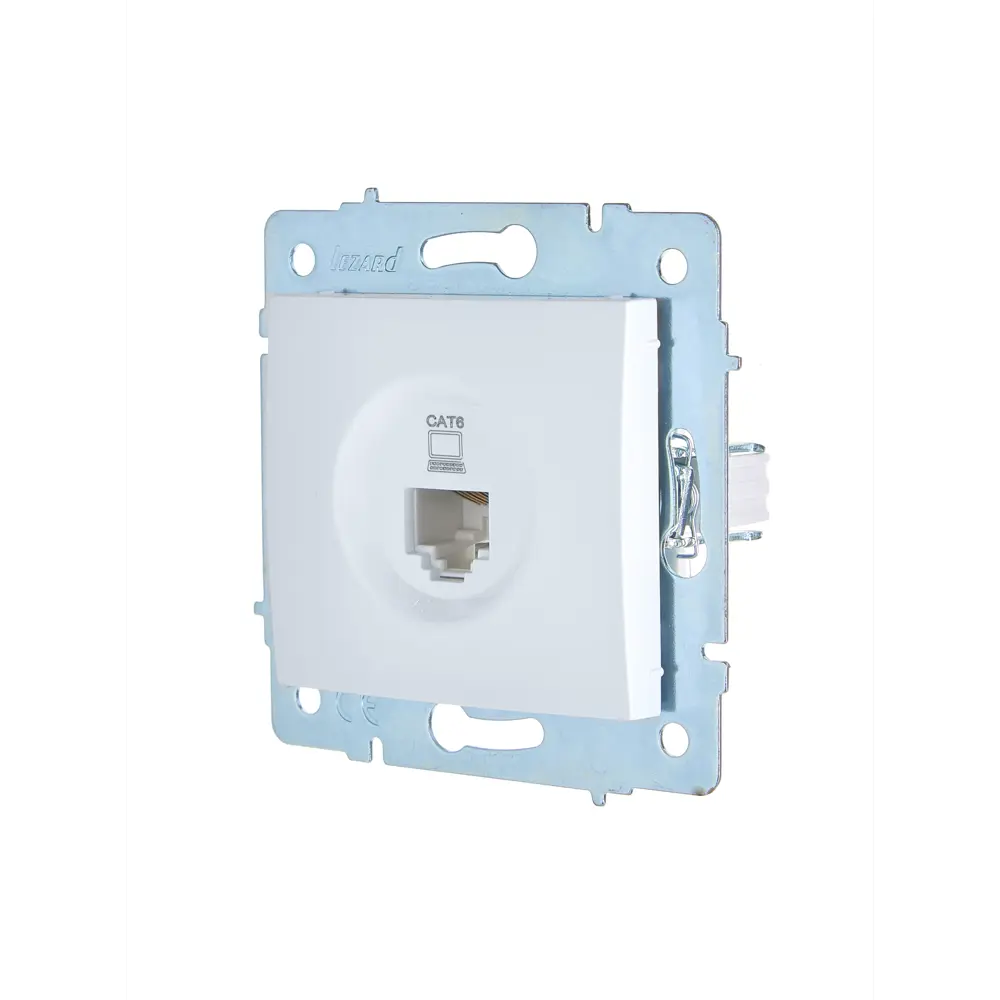 Розетка компьютерная встраиваемая Lezard Asti без заземления cat 5е цвет белый STLM-2168392 - Вид №1