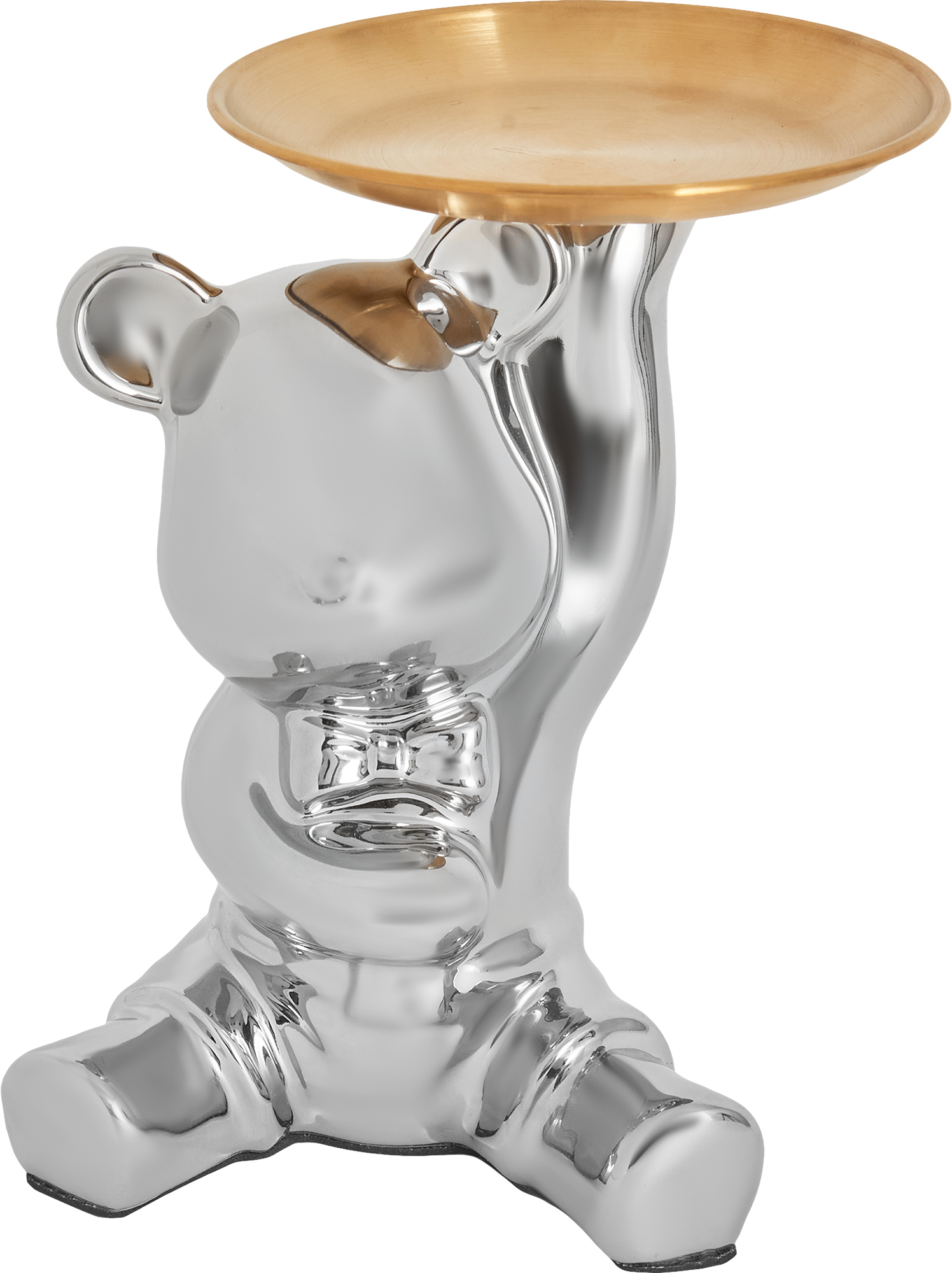 Декоративная подставка Мишка керамическая серебристая 18×20 см 86383346 Santreyd STLM-0068369 - Вид №1