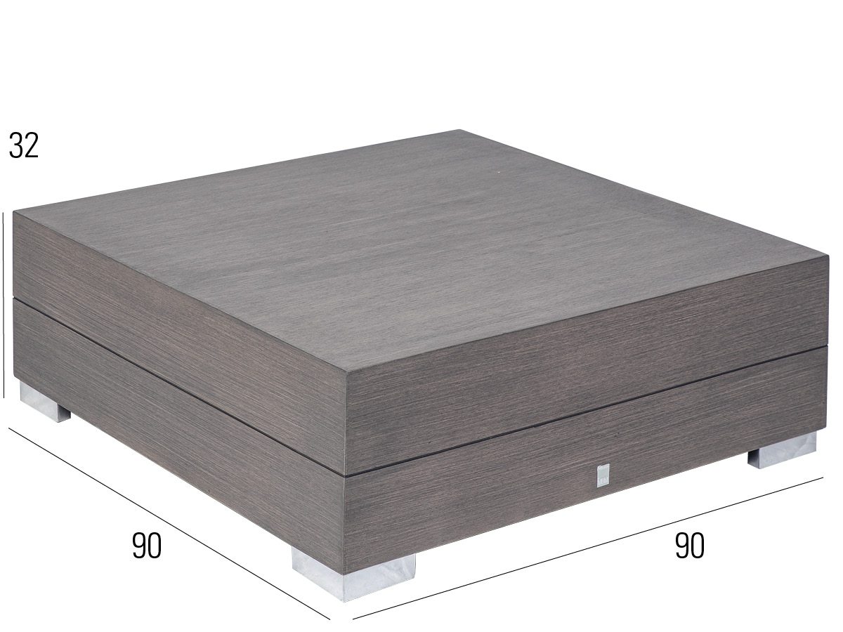 72.00.0583 Журнальный столик Long Island 90 x 90 серый камень Mbm - Вид №2