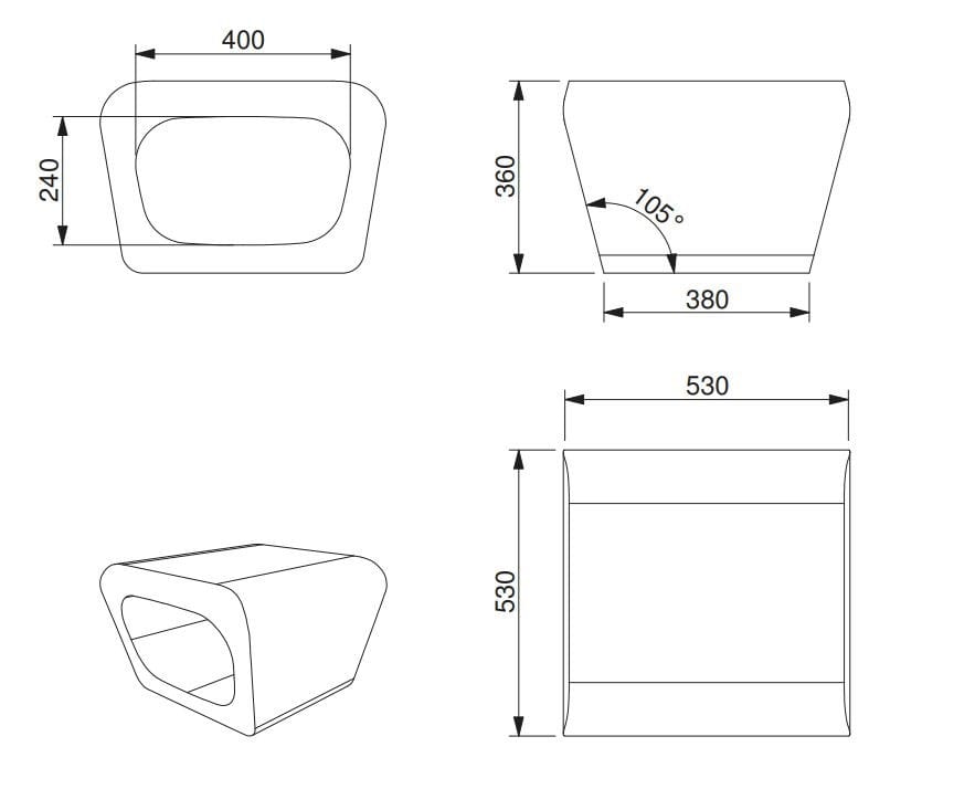 Подставка для ног из полиэтилена Quinze & Milan Медузы ARCH-00080475 - Вид №4