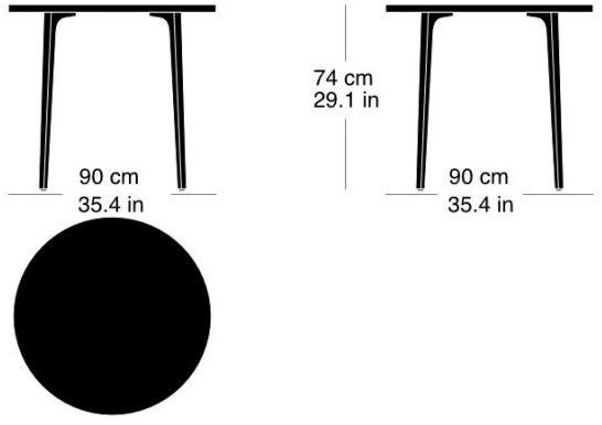 horgenglarus Круглый обеденный стол из массива дерева  T-1804r  - Вид №1
