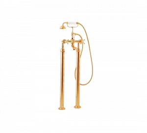 Gentry Home Bridge basin mixer two tap holes 200mm Mayfair Темное золото GH100617