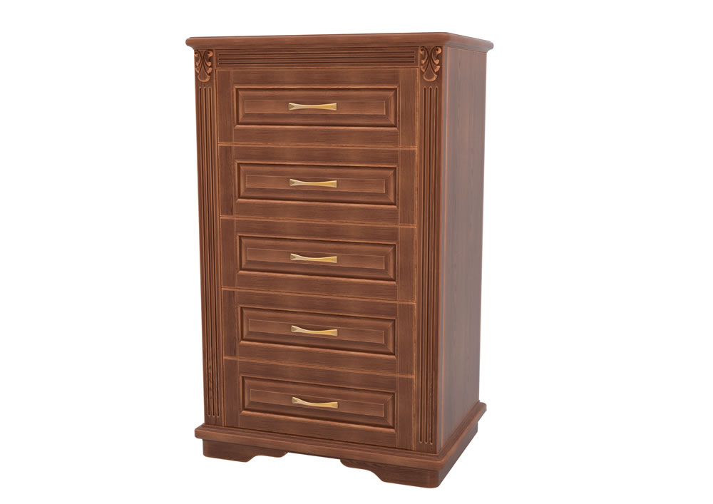 Комод белый высокий "Палермо 1" DREAMLINE ДИЗАЙНЕРСКИЕ, КОМОДЫ "ПАЛЕРМО" 163384 Молочный;слоновая кость  - Вид №1