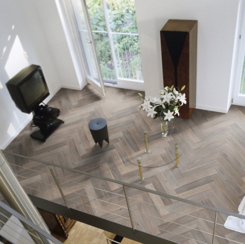 Паркет Ёлка Solidfloor New classic Кэнтрбери Дуб Натур с брашью (Текстурированная) 610х122 мм 1194938 - Вид №28