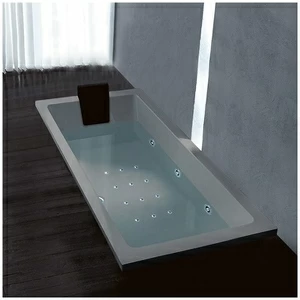 Ванна Gruppo treesse Quadra 170 ATC-V072Q-SX-SE серая с гидромассажем  аэромассажем и дезинфекцией и дистанционным управлением прямоугольная встроенная левая