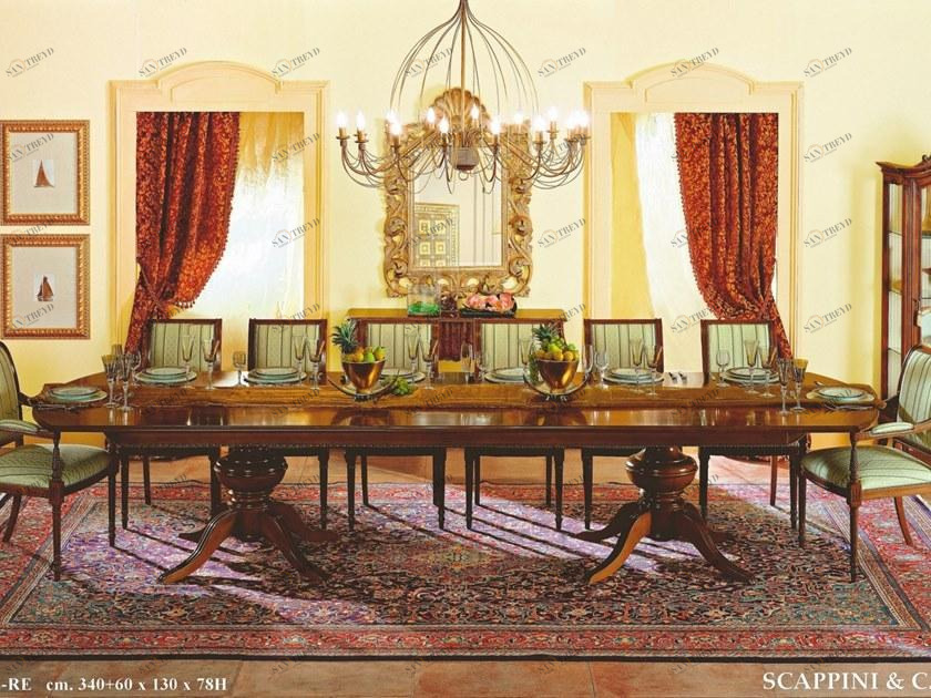 SCAPPINI & C Обеденный стол прямоугольной формы раздвижной из вереска 35th anniversary 338/re