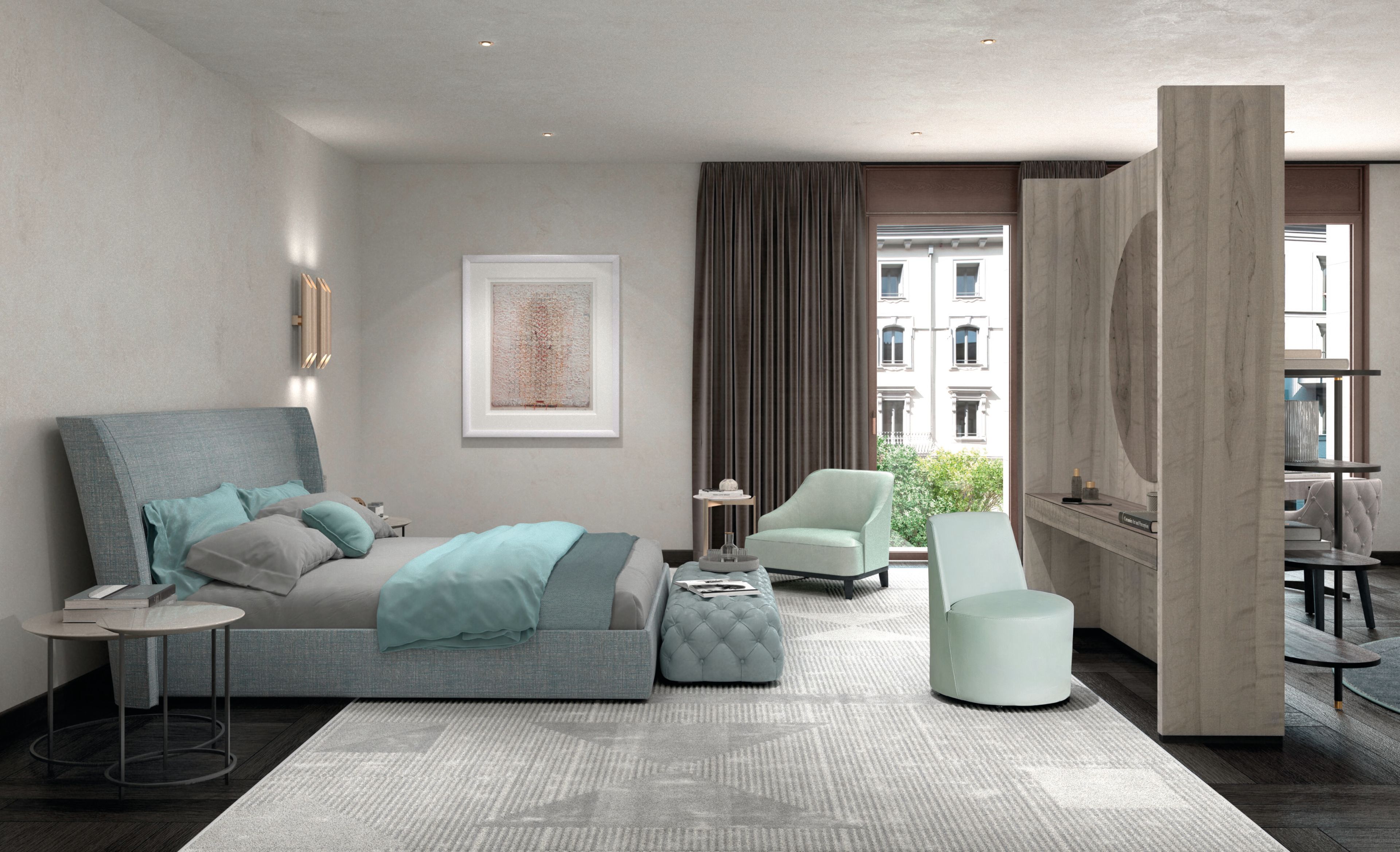 Кожаный прямоугольный пуф с Капитоном Casamilano HYATT 160 ARCH-00025984 - Вид №1