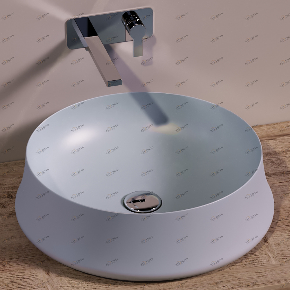 SH01TELAMATT Накладная раковина на столешницу  круглая Simas Sharp